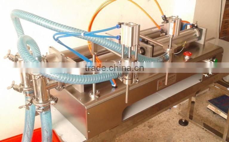 5-100ml Double Head Liquid Softdrink Pneumatic Filling Machine