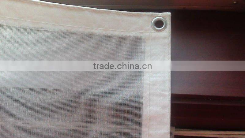 green color 100% Polyester Fire proof PVC Building Protection Mesh Sheet Manufacturer