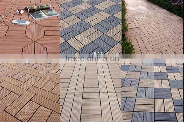 High quality wpc composite deck tiles 30x30 plastic base outdoor wpc interlock diy tile