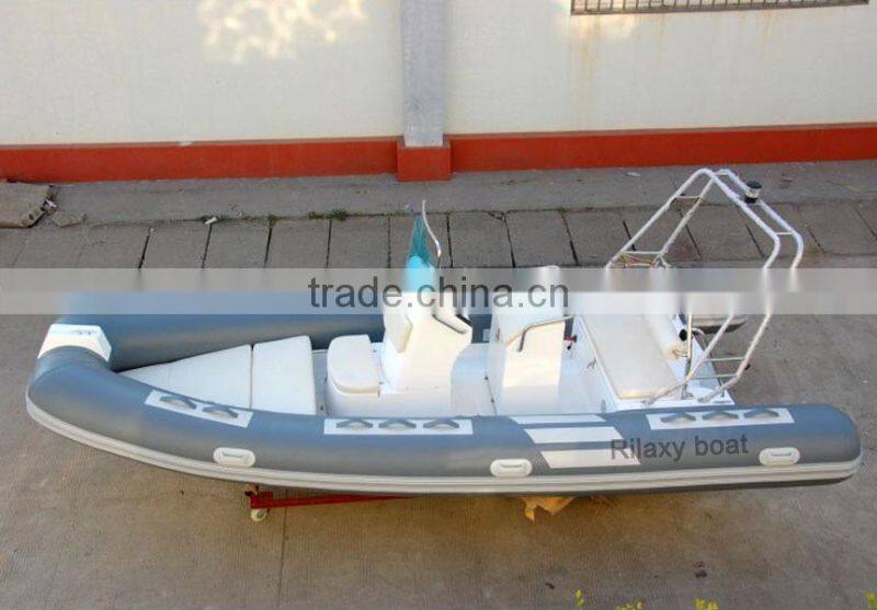 520 duable fiberglass bottom luxury rib boat