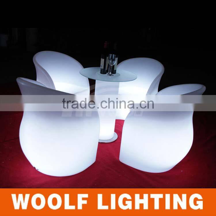 led glowing pillar glass bar cocktail tables