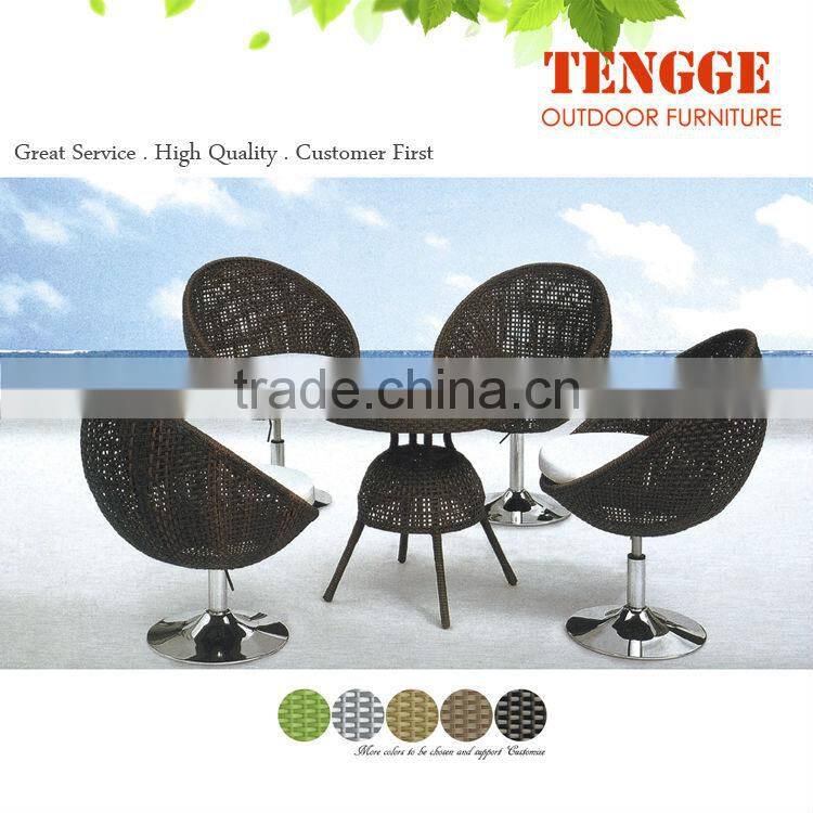 modern stainless steel dining table and chair