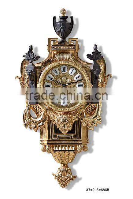 Fancy Art Painting Wall Clock For Home Decoration, Retro Classic Wooden Hanging Wall Clock