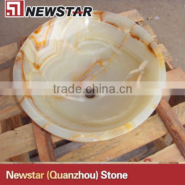 White onyx wash basin