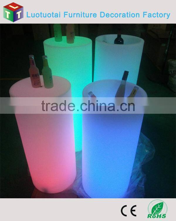 PE plastic multicolor change lighed up led ice bucket/wine cooler