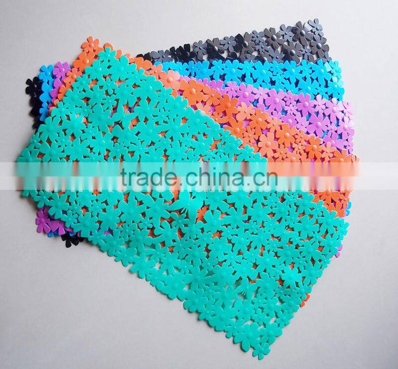 Heart Non-Slip PVC Mini Bath Mats,Heart PVC Anti slip Bath tub Appliques w/suction cup, Customized pvc mini bathroom mat