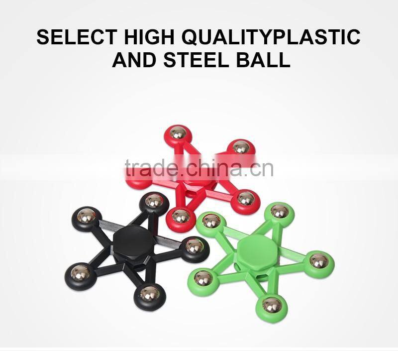 2017 EDC spinner Five Angles Fidget Spinner Hand Spinner with Ceramic bearings For ADD ADHD Anxiety Autism
