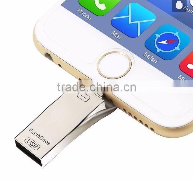 2016 Newest 8gb 16gb 32gb /1tb OTG USB Flash Drive For IPhone With Logo Custom