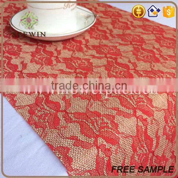 Awards Banquet table runner polyester jute fabric