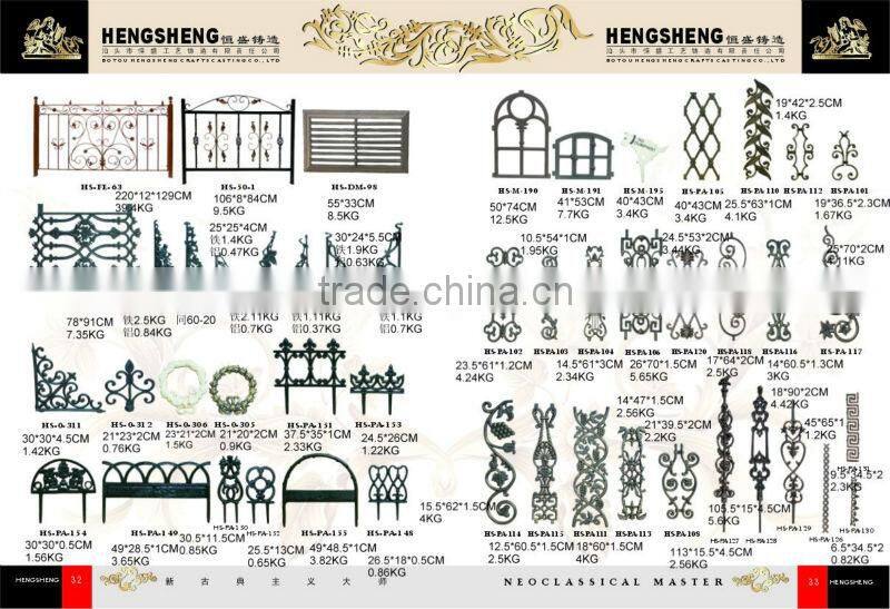 wrought iron ornamental fence parts
