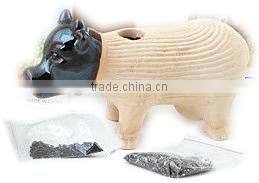 CHIA GRASS HANDMADE DECORATIVE PLANTER - Cattle