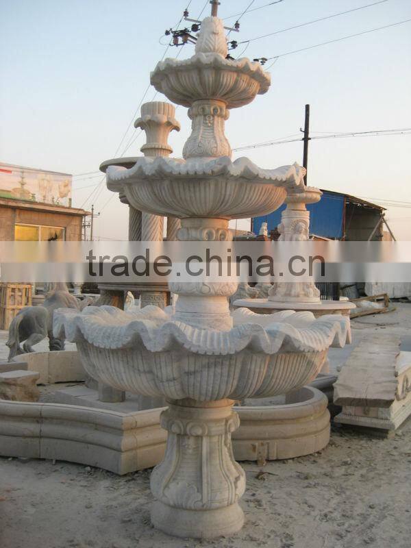 Natural black stone water ball fountains