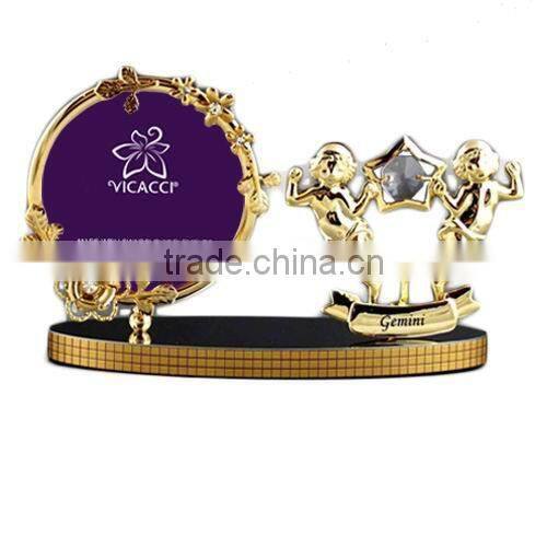 Good Quality 24K gold plated Zodiac Taurus 3x3" Photo Frame