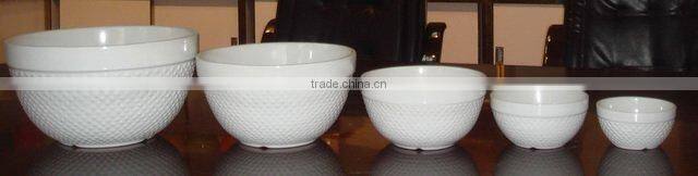 5PC stoneware mixing bowl set