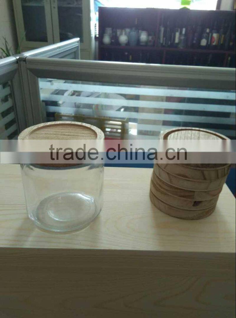 Antique color high quality wholesale wooden cover for glass bottle