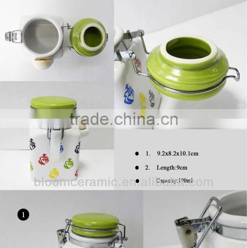High quality ceramic mini sugar jar
