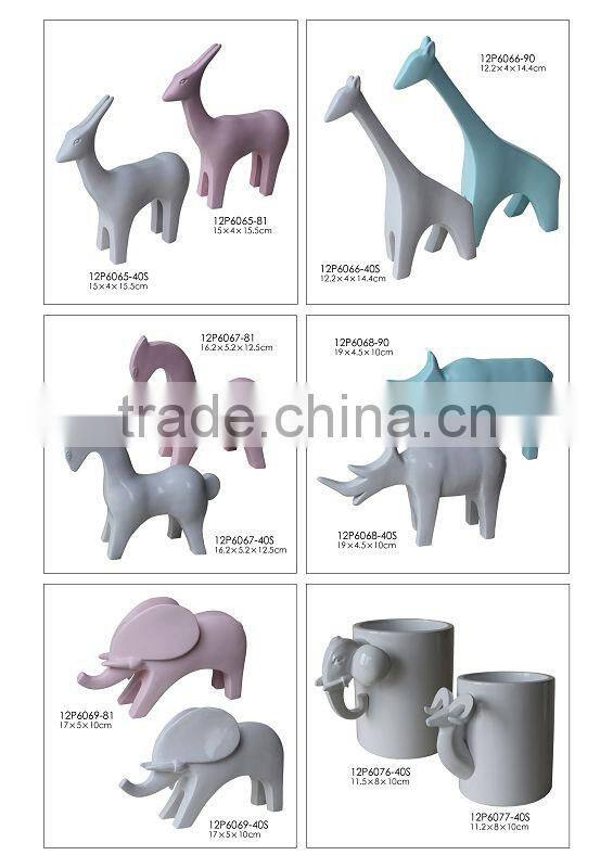 Poly Resin Elephant Decor Children Room Decoration