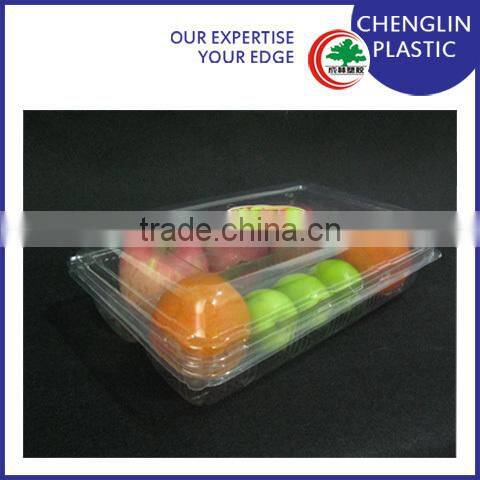 cheap transparent clear fruit plastic tray with PVC, PET,PS, FREE MOULD