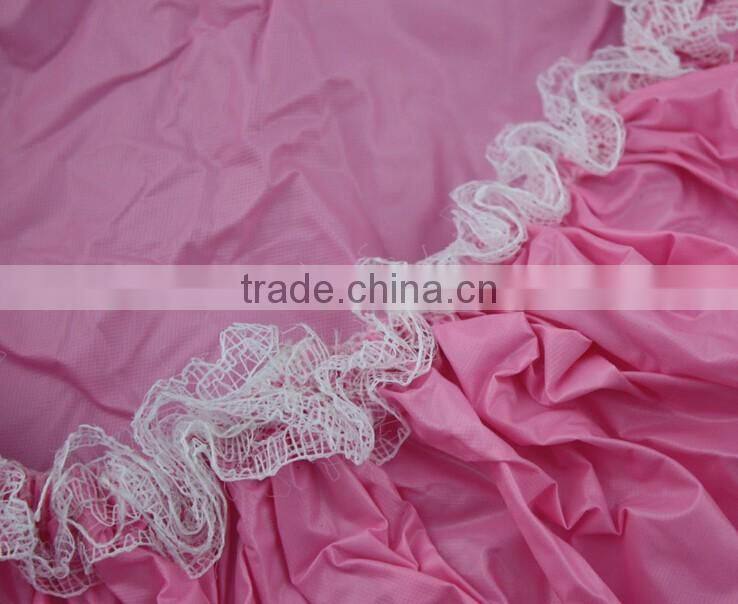 double-deck waterproof nylon mesh Shower Cap Makeup cap