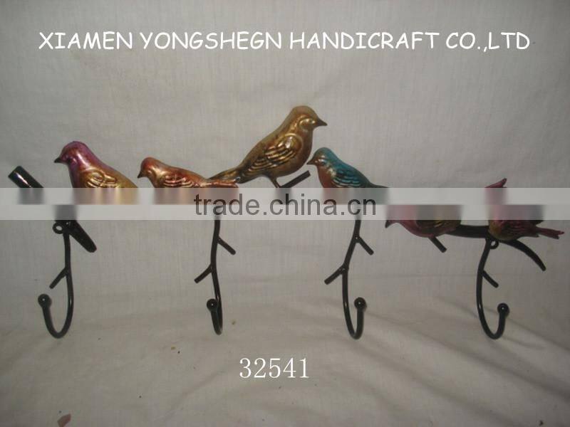 wall decoration bird metal hooks for hangers