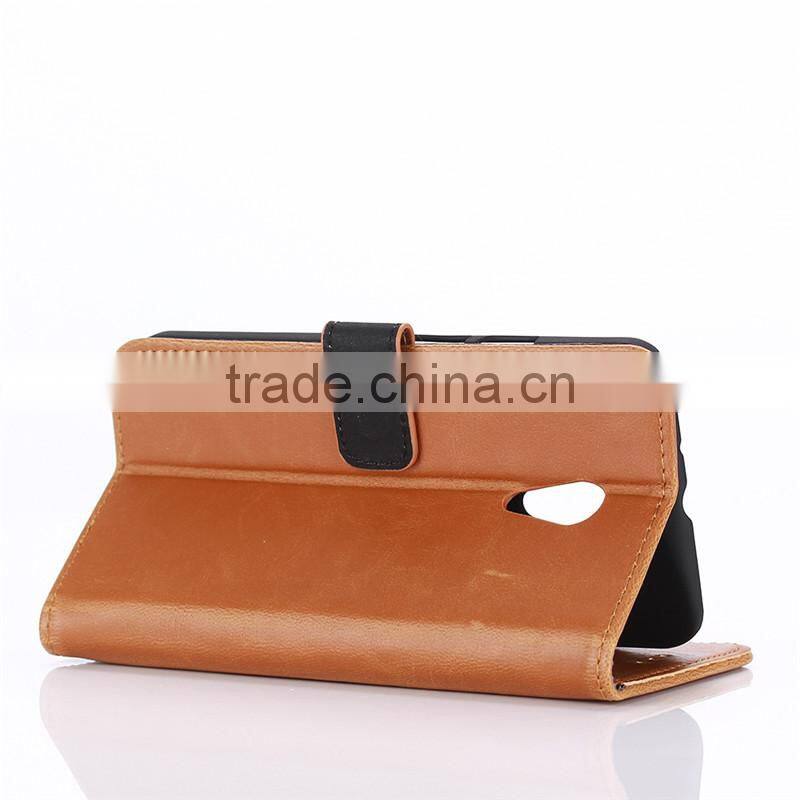 High quality crazy-horse PU card bumper/pocket cell phone case for Motorola