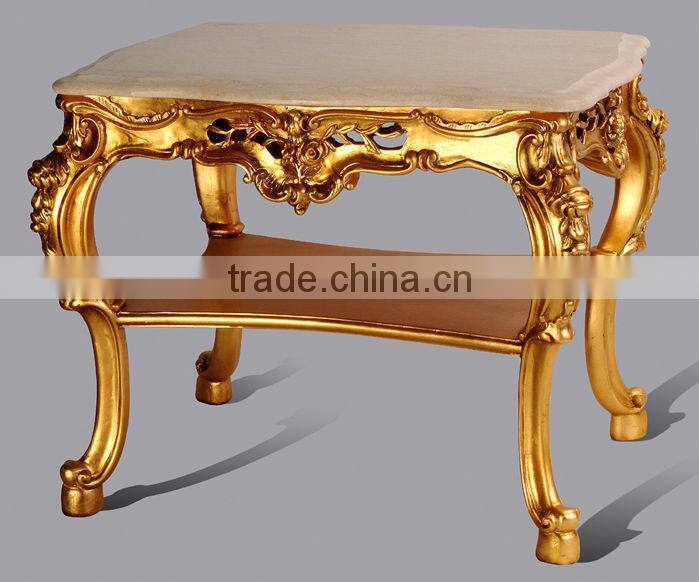 European style with marble top antique gold side table/console table FA-169P-01
