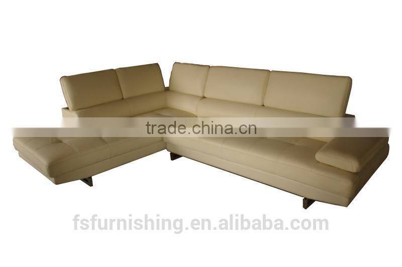 JR8040 elegant chic contemporary coffee color cow leather L shape living room luxury sofa set home furniture new