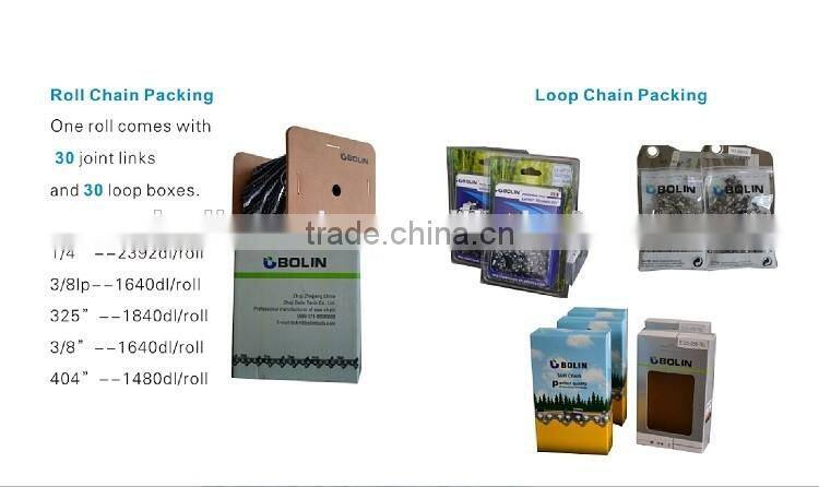 Manufacture 14" 3/8"lp .050"gauge Round Chisel King Chainsaw Saw Chain Loop