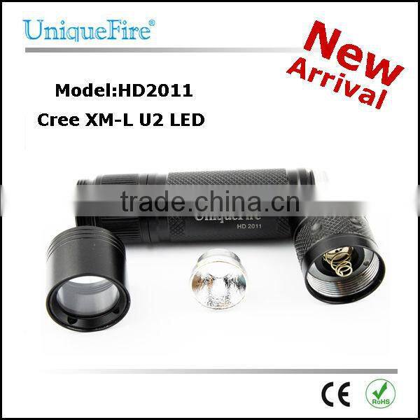 uniquefire 500 lumens 5w waterproof shockproof led torch flashlight long range