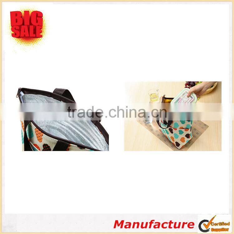 Flower insulate fashion lunch bag for women
