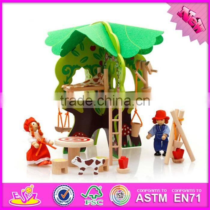 2017 New design children pretend play wooden diy kitchen toy W03B058