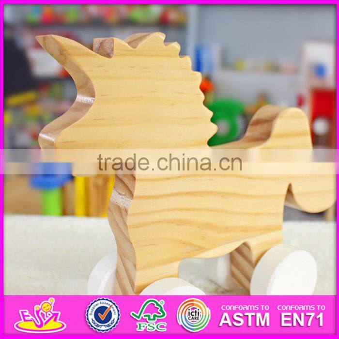2016 new design children toys wooden unicorn W05B151