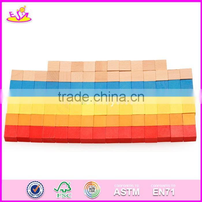 2017 new design 100 pieces kids preschool building toy wood blocks for sale W13A130