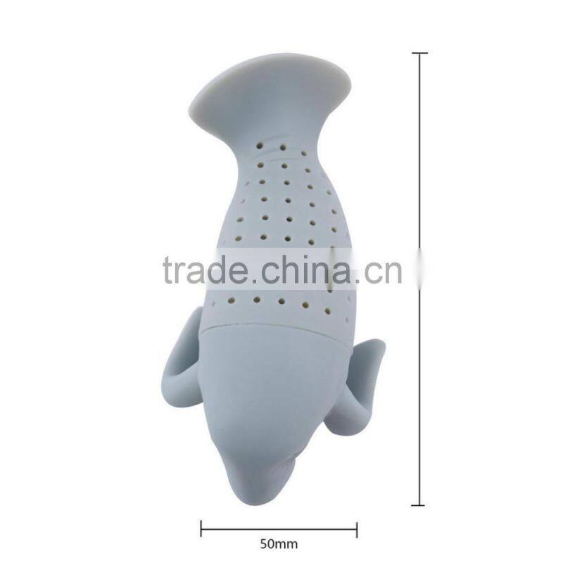 The Silicone Shark Shape Tea Infuser Maker Set Cup Decor Tea Bag Strainer Filter