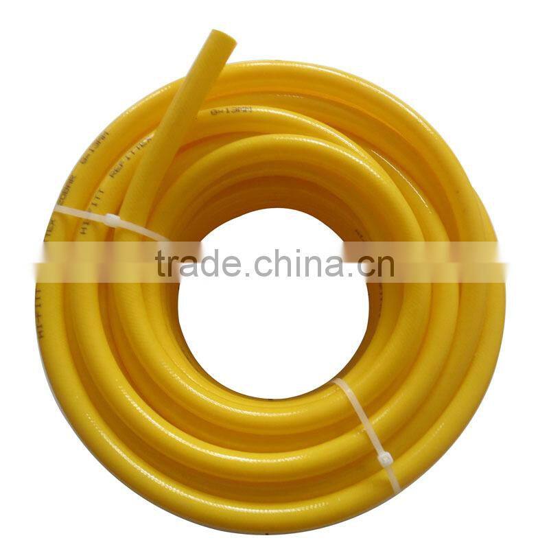 yarn tube pu abrasion resistance yellow 1/4"(10mm*6.3mm) 7.5m used for pneumatic tools for braided hose