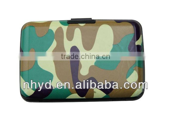 Customized colors card guard aluminum wallet