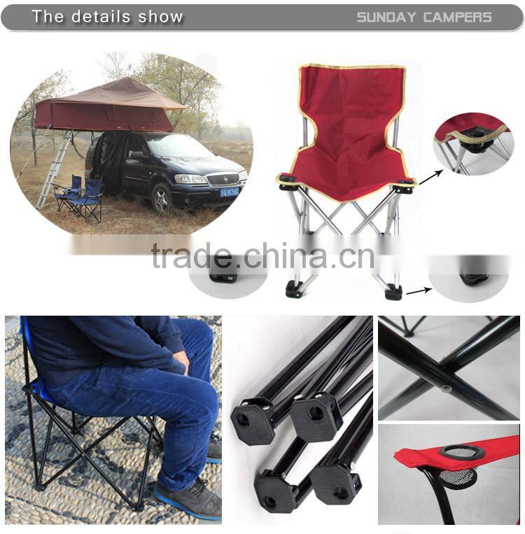 Outdoor camping foldable Chair with aluminuim armrest