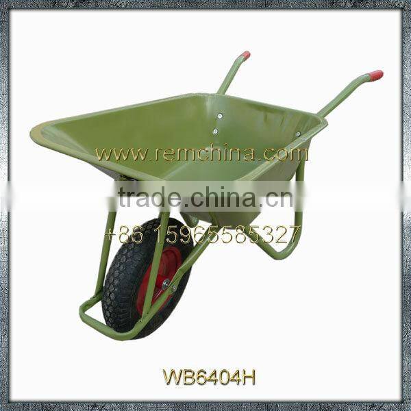 Ghana popular Load 200kg wheelbarrow WB6404H buliding construction garden tools Pneumatic Wheel 4.0