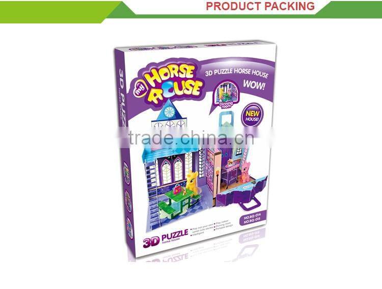 New style children DIY play toys paper stereo super 3d puzzle