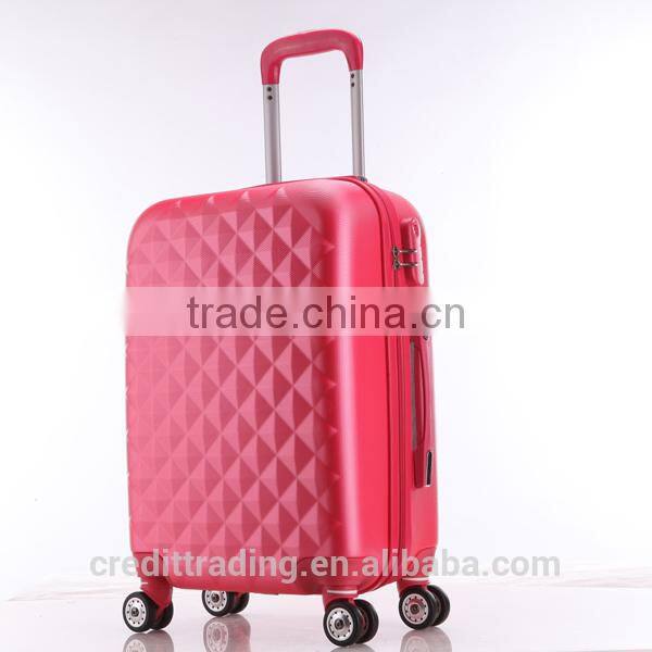 cheap pink abs luggage sets