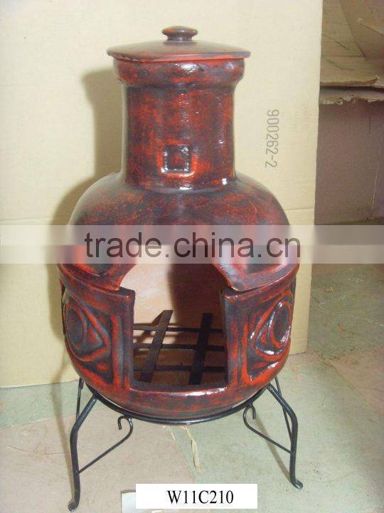 large garden used clay chimney