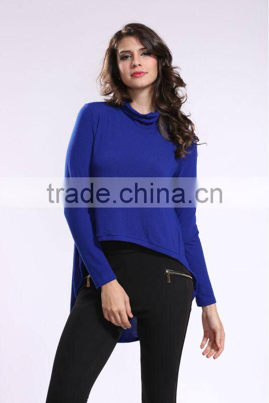 2014 New Arrival Computer Knitting Sweater Design for Ladies Long Sleeve Sweater