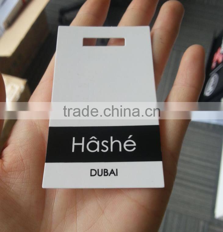 2017 Factory direct wholesale customized hair extension paper hang tags with high quality