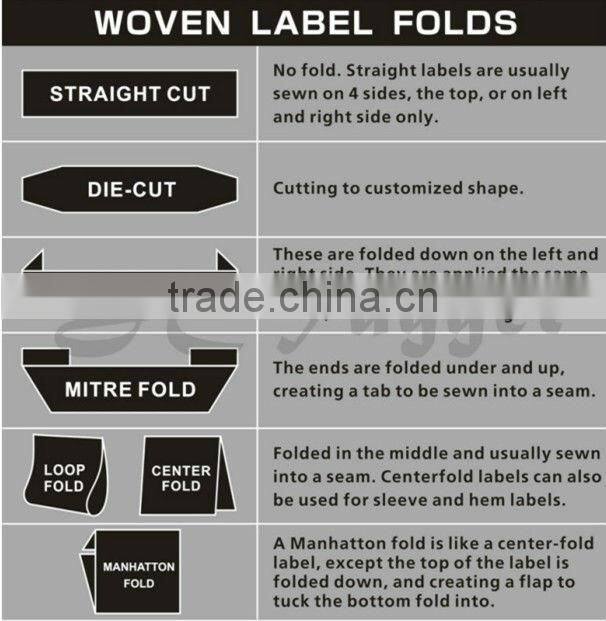 2017 custom high quality garment woven labels