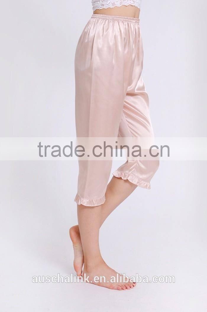 hot sale women silk sleep pants comfortabe soft pajamas pants