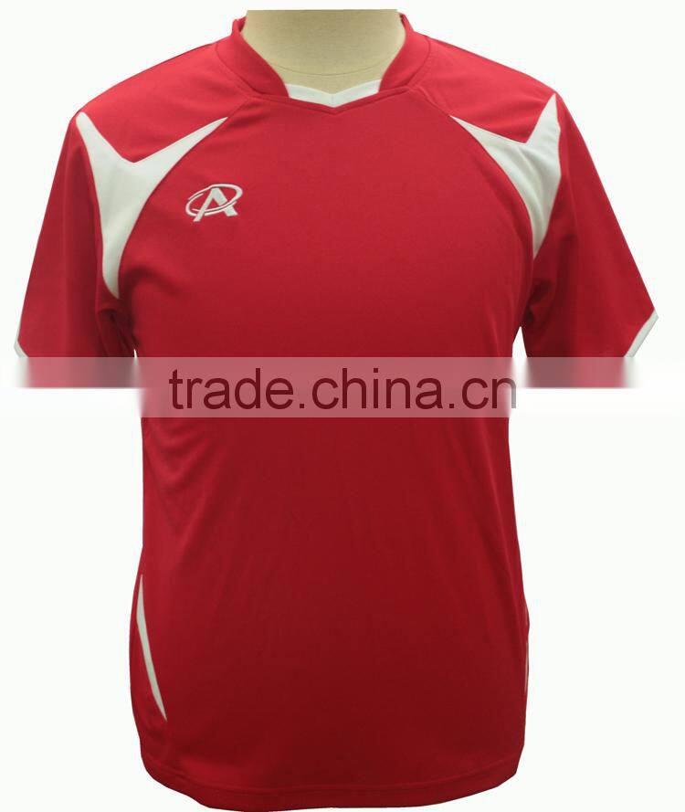 2015 hot selling wholesale cheap football uniform newest soccer jersey set