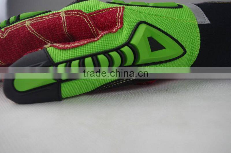 CE 4543 anti cut slash proof impact safety gloves, oil and gas safety cut resistant rubber gloves