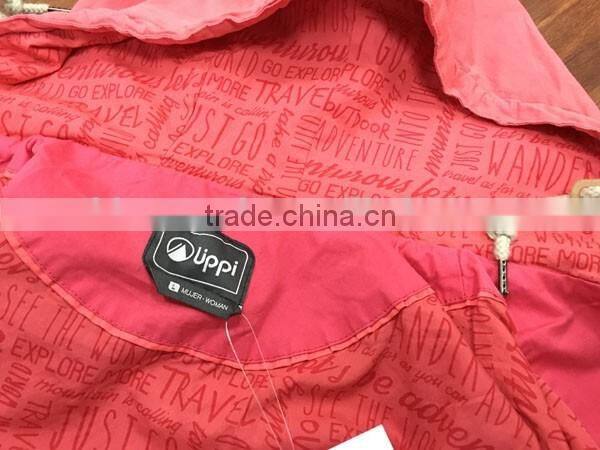 women wind-proof jackets 100%cotton long style stock clothing, stocklots garments