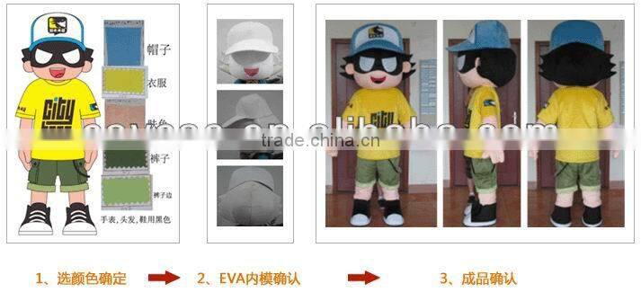 green snake mascot costume / fur mascot costume /plush costume