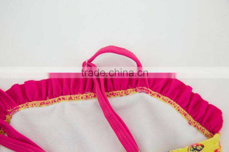 OEM Service Kids Sportwear Two Piece Butterfly Design Girl Swimwear Beachwear